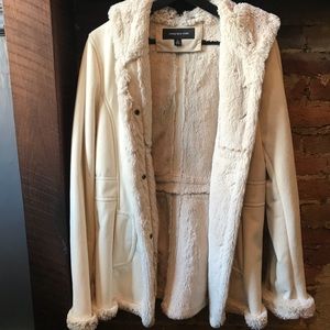 Jones New York Suede Faux Fur Jacket